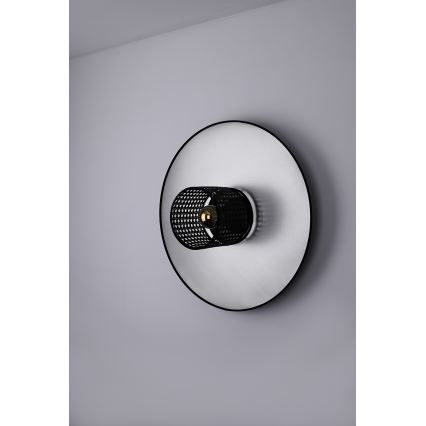 Duolla - Настінний світильник TOKYO RATTAN 1xE27/15W/230V діаметр 50 см срібний/чорний