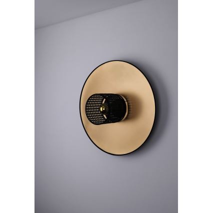 Duolla - Настінний світильник TOKYO RATTAN 1xE27/15W/230V діаметр 50 см золотий/чорний