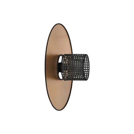 Duolla - Настінний світильник TOKYO RATTAN 1xE27/15W/230V діаметр 50 см золотий/чорний