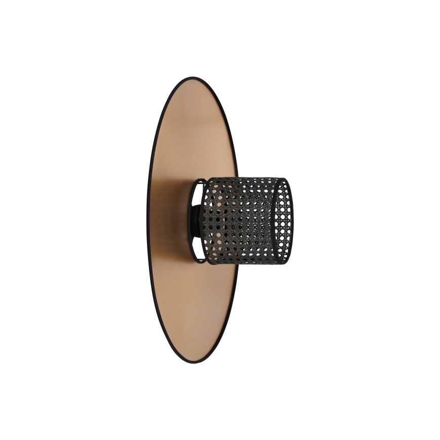Duolla - Настінний світильник TOKYO RATTAN 1xE27/15W/230V діаметр 50 см золотий/чорний