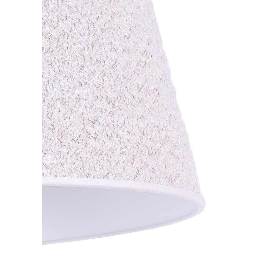 Duolla - Настольная лампа BOUCLE 1xE27/15W/230V диаметр 28 см белый/дерево