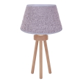 Duolla - Настольная лампа BOUCLE 1xE27/15W/230V диаметр 28 см серый/дерево
