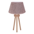 Duolla - Настольная лампа BOUCLE 1xE27/15W/230V диаметр 28 см коричневый/дерево