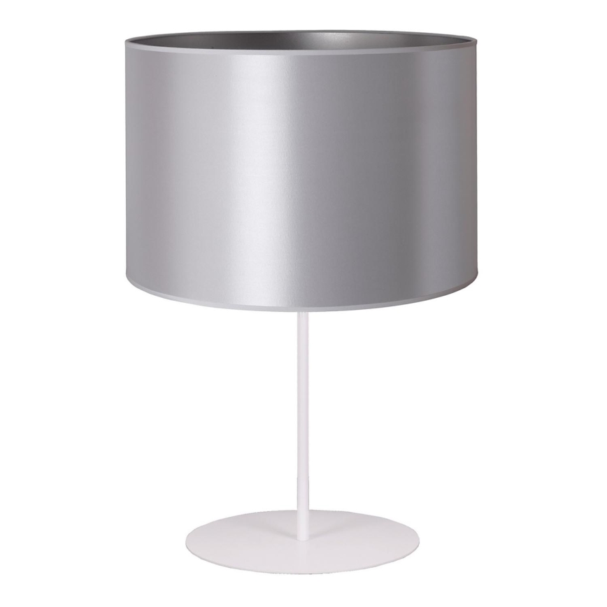 Duolla - Настольная лампа CANNES 1xE14/15W/230V диаметр 20 cm серебристый/белая
