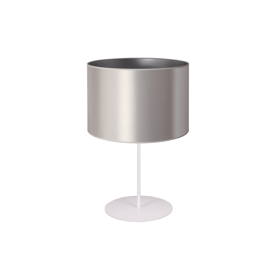 Duolla - Настольная лампа CANNES 1xE14/15W/230V диаметр 20 см серебристый/белый