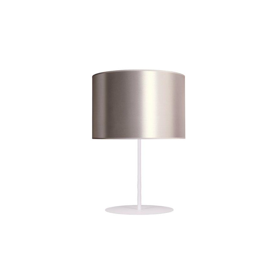 Duolla - Настольная лампа CANNES 1xE14/15W/230V диаметр 20 см серебристый/белый