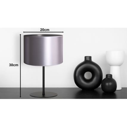 Duolla - Настольная лампа CANNES 1xE14/15W/230V диаметр 20 см серебристый/черный