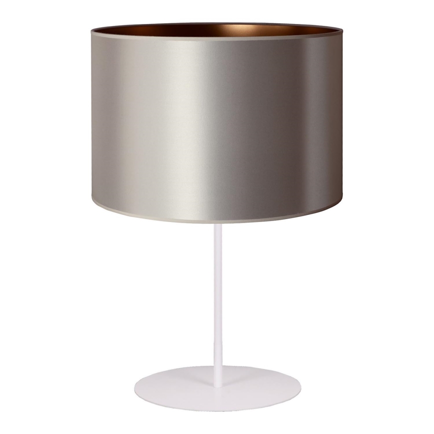 Duolla - Настольная лампа CANNES 1xE14/15W/230V диаметр 20 см серебристый/медный/белый