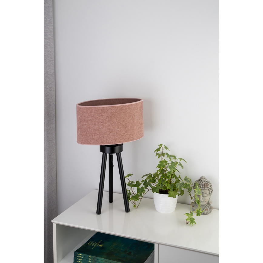 Duolla - Настольная лампа OVAL 1xE27/15W/230V диаметр 30 см розовый