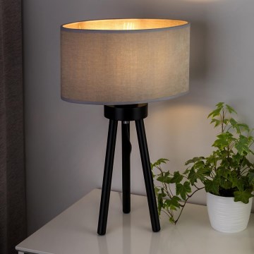 Duolla - Настольная лампа OVAL 1xE27/15W/230V диаметр 30 см серый