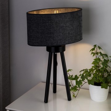 Duolla - Настольная лампа OVAL 1xE27/15W/230V диаметр 30 см серый
