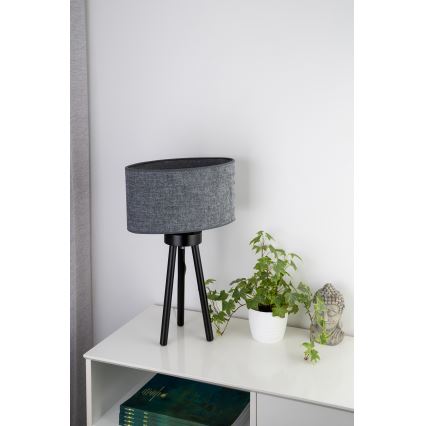 Duolla - Настольная лампа OVAL 1xE27/15W/230V диаметр 30 см серый