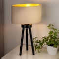 Duolla - Настольная лампа OVAL VEGAN 1xE27/15W/230V диаметр 30 см кремовый