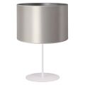 Duolla - Настольная лампа CANNES 1xE14/15W/230V 20 см серебряный/белый
