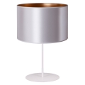 Duolla - Настольная лампа CANNES 1xE14/15W/230V 20 см серебряный/медь/белый