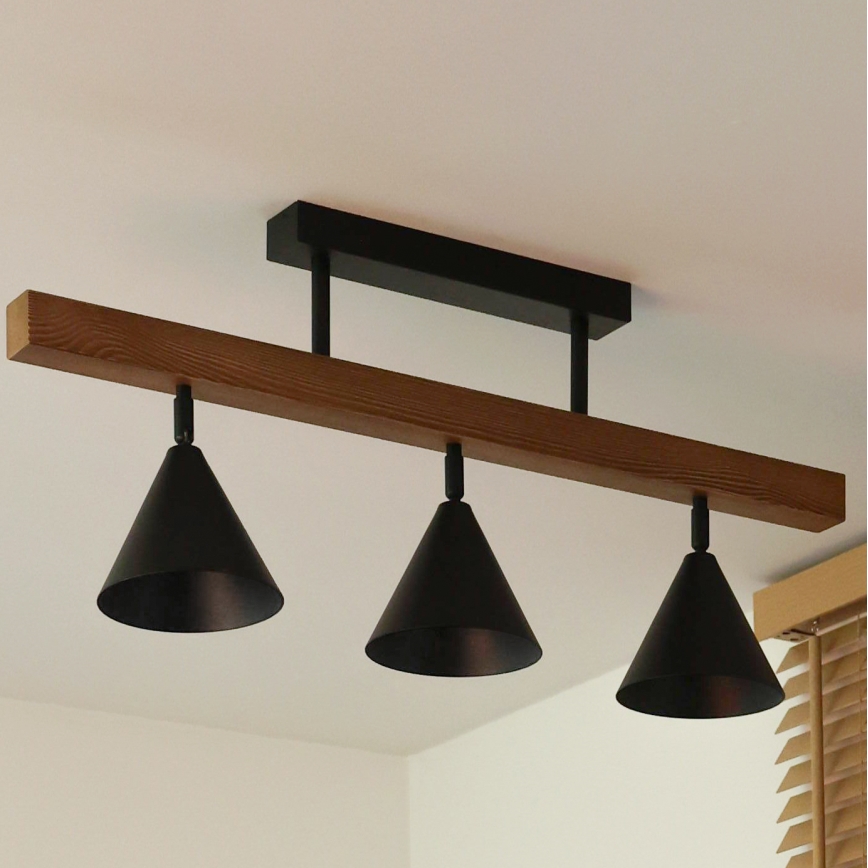 Duolla - накладна люстра IRONLINE 3xG9/3W/230V сосна дуб/чорна