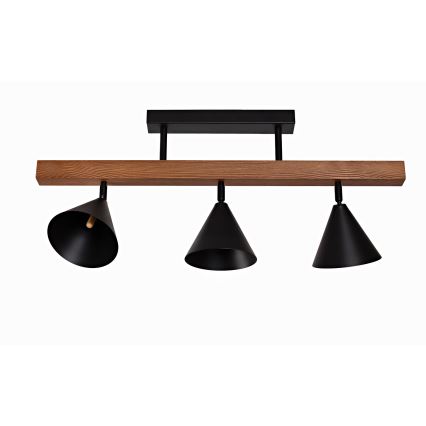 Duolla - накладна люстра IRONLINE 3xG9/3W/230V сосна дуб/чорна