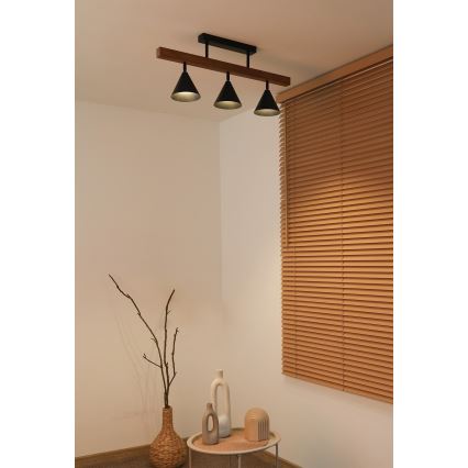 Duolla - Накладная люстра IRONLINE 3xG9/3W/230V сосна дуб/чёрная