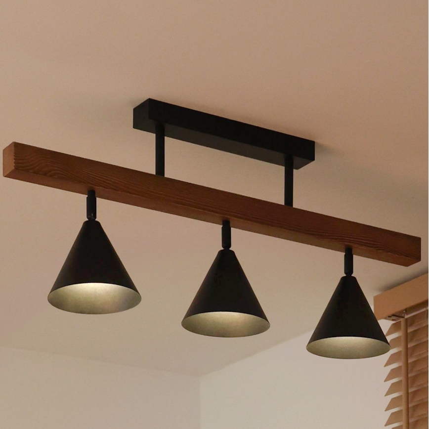 Duolla - Накладная люстра IRONLINE 3xG9/3W/230V сосна дуб/чёрная