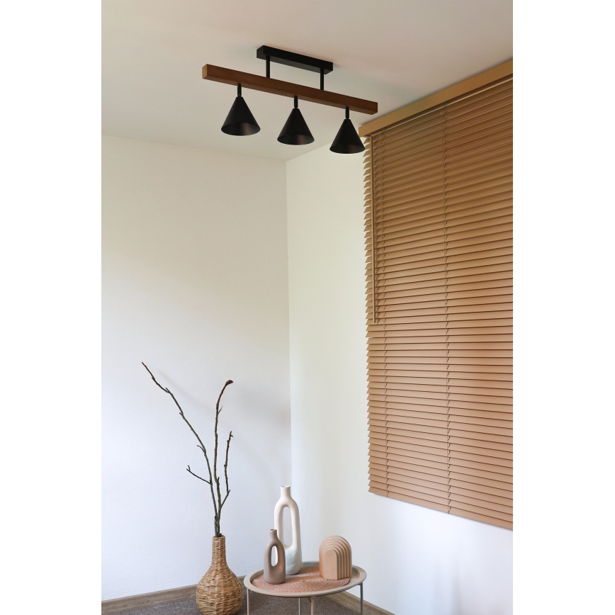 Duolla - Накладная люстра IRONLINE 3xG9/3W/230V сосна дуб/чёрная