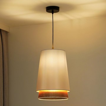 Duolla - Підвісна люстра BELL SHINY 1xE27/15W/230V діаметр 25 см білий/мідний