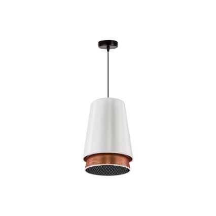 Duolla - Підвісна люстра BELL SHINY 1xE27/15W/230V діаметр 25 см білий/мідний