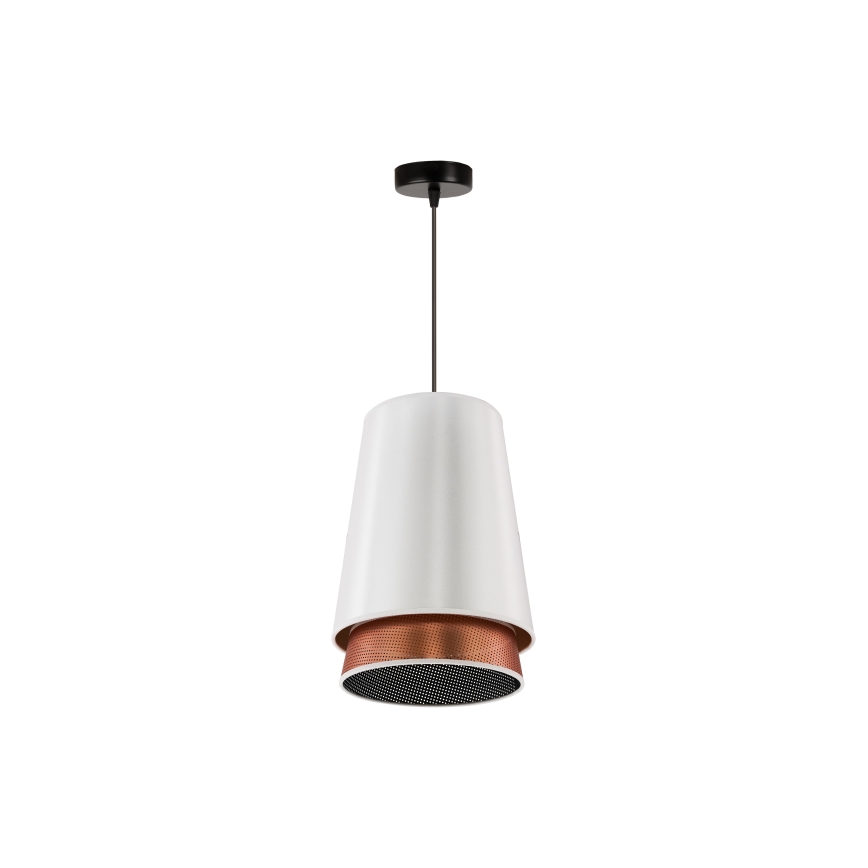 Duolla - Підвісна люстра BELL SHINY 1xE27/15W/230V діаметр 25 см білий/мідний