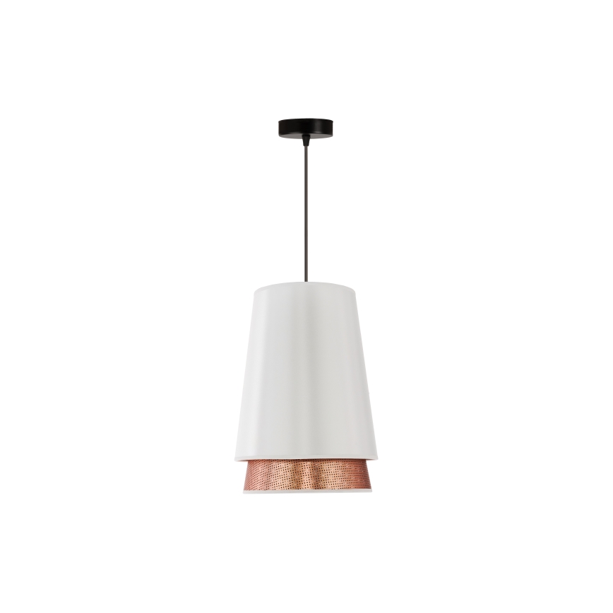 Duolla - Підвісна люстра BELL SHINY 1xE27/15W/230V діаметр 25 см білий/мідний