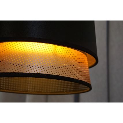 Duolla - Підвісна люстра BELL SHINY 1xE27/15W/230V діаметр 25 см чорний/мідний