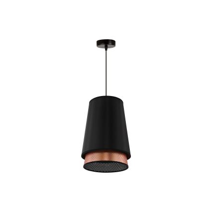Duolla - Підвісна люстра BELL SHINY 1xE27/15W/230V діаметр 25 см чорний/мідний