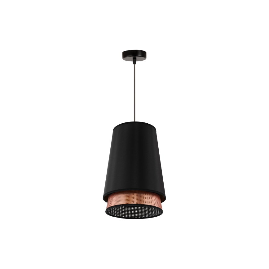 Duolla - Підвісна люстра BELL SHINY 1xE27/15W/230V діаметр 25 см чорний/мідний
