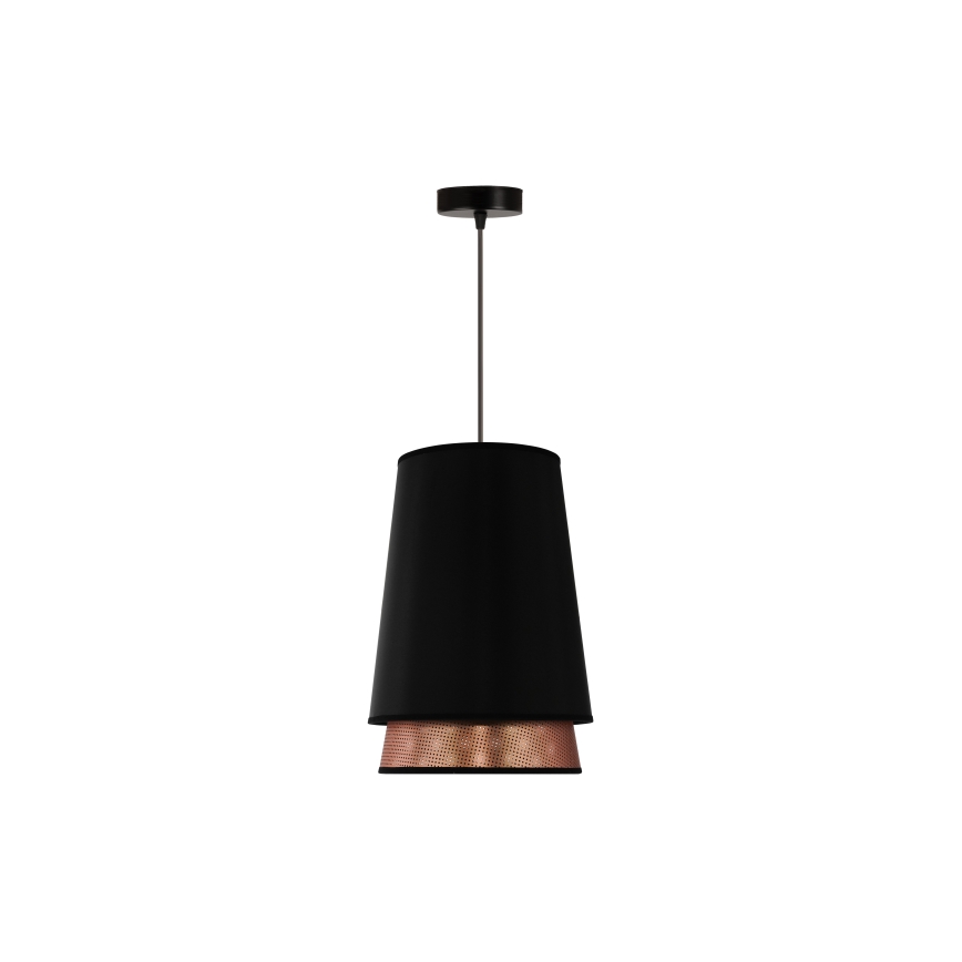 Duolla - Підвісна люстра BELL SHINY 1xE27/15W/230V діаметр 25 см чорний/мідний