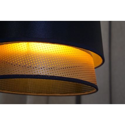 Duolla - Підвісна люстра BELL SHINY 1xE27/15W/230V діаметр 25 см синій/мідний