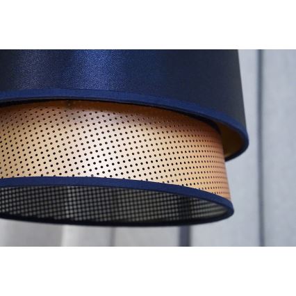 Duolla - Підвісна люстра BELL SHINY 1xE27/15W/230V діаметр 25 см синій/мідний