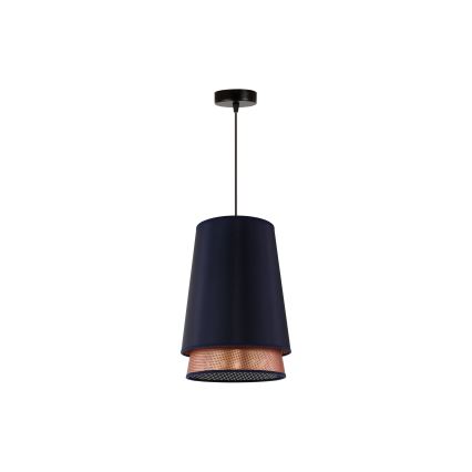 Duolla - Підвісна люстра BELL SHINY 1xE27/15W/230V діаметр 25 см синій/мідний