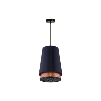 Duolla - Підвісна люстра BELL SHINY 1xE27/15W/230V діаметр 25 см синій/мідний