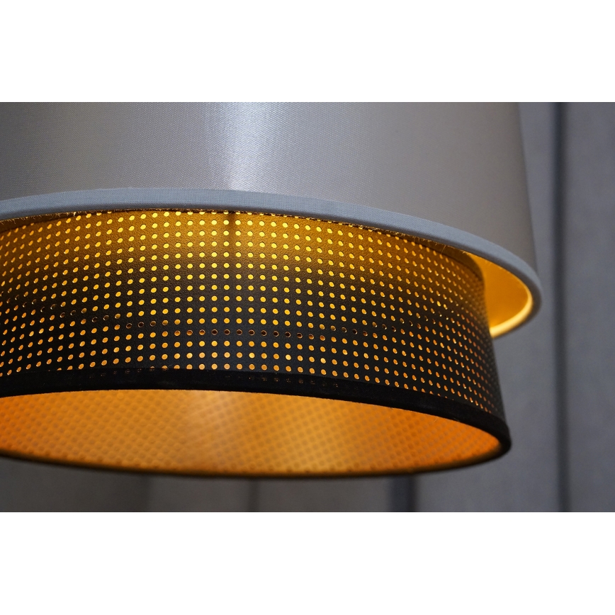 Duolla - Підвісна люстра BELL SHINY 1xE27/15W/230V діаметр 25 см срібний/чорний