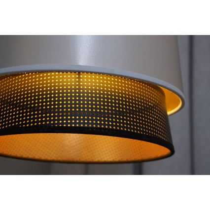 Duolla - Підвісна люстра BELL SHINY 1xE27/15W/230V діаметр 25 см срібний/чорний