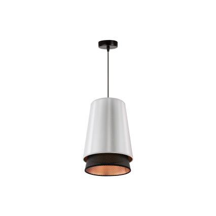 Duolla - Підвісна люстра BELL SHINY 1xE27/15W/230V діаметр 25 см срібний/чорний