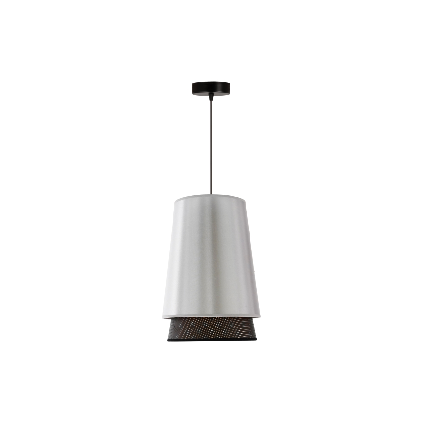 Duolla - Підвісна люстра BELL SHINY 1xE27/15W/230V діаметр 25 см срібний/чорний