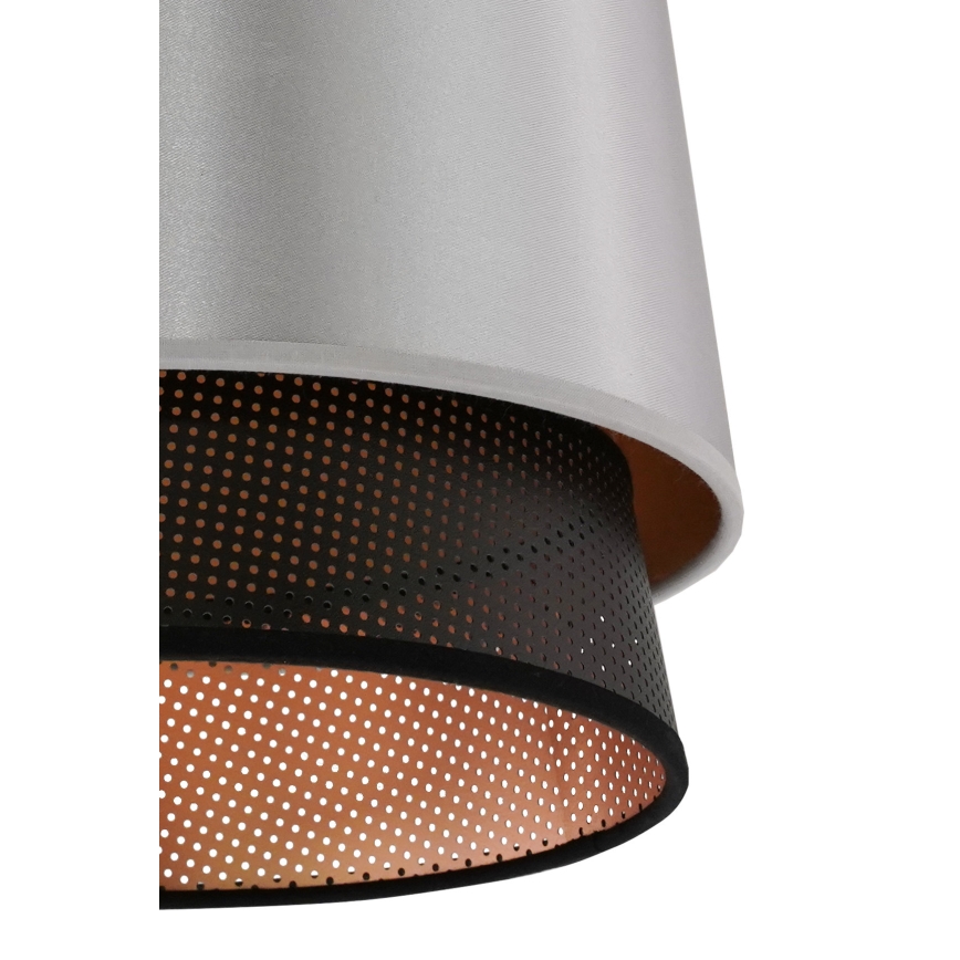 Duolla - Підвісна люстра BELL SHINY 1xE27/15W/230V діаметр 25 см срібний/чорний