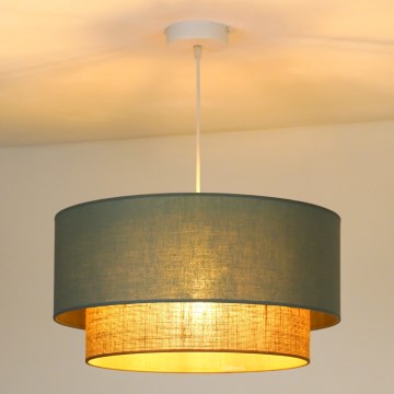 Duolla - Підвісна люстра BOHO 1xE27/15W/230V діаметр 45 см зелений/коричневий