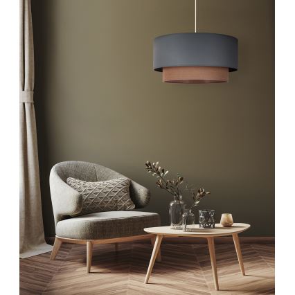 Duolla - Підвісна люстра BOHO 1xE27/15W/230V діаметр 45 см зелений/коричневий