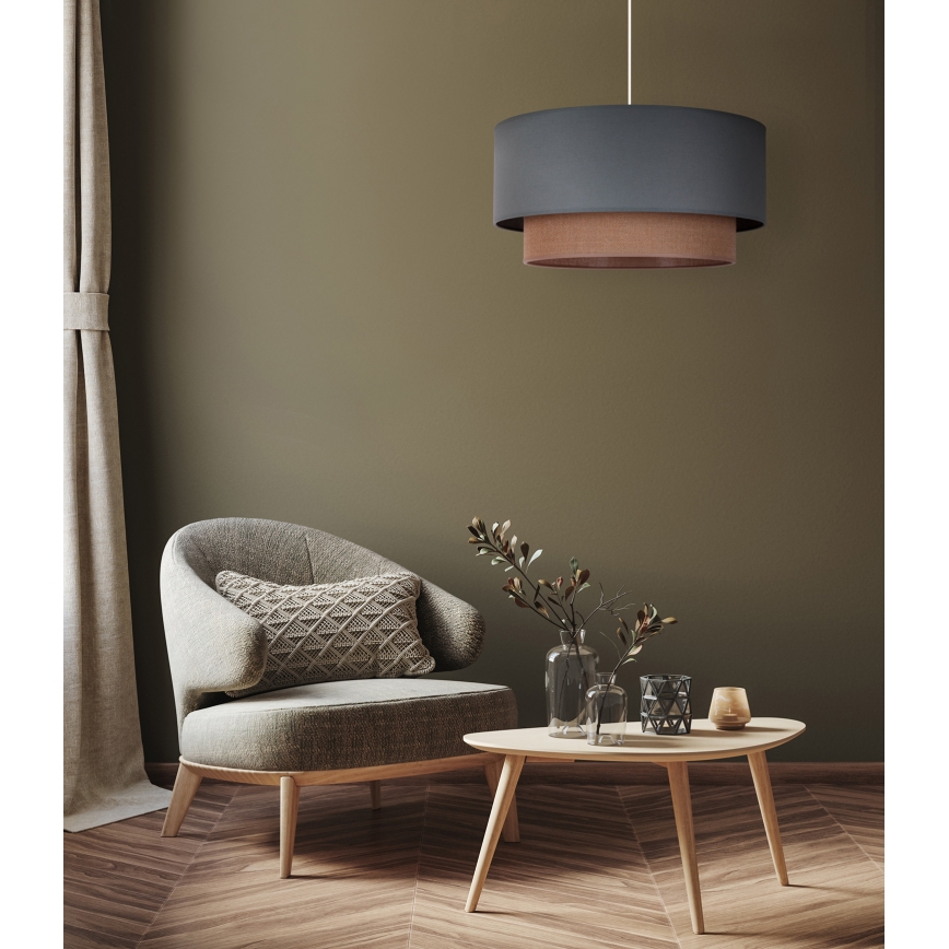 Duolla - Підвісна люстра BOHO 1xE27/15W/230V діаметр 45 см зелений/коричневий