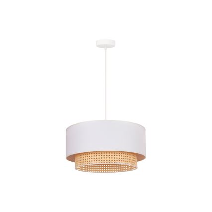 Duolla - Підвісна люстра BOHO 1xE27/15W/230V ⌀ 45 см кремовий/ротанґ