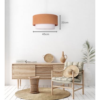 Duolla - Підвісна люстра BOHO 1xE27/40W/230V діаметр 45 см бежевий/білий