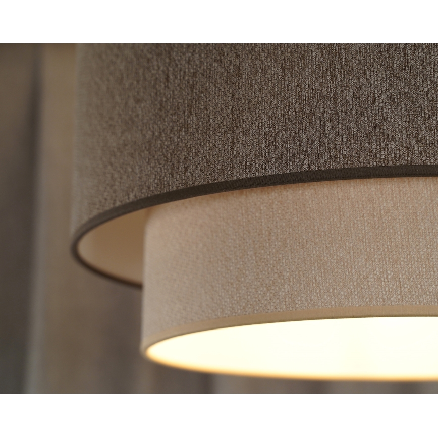 Duolla - Підвісна люстра BOHO ECO RECYCLING 1xE27/15W/230V діаметр 45 см коричневий/кремовий