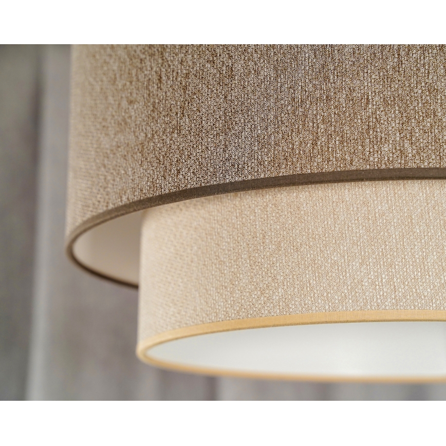 Duolla - Підвісна люстра BOHO ECO RECYCLING 1xE27/15W/230V діаметр 45 см коричневий/кремовий