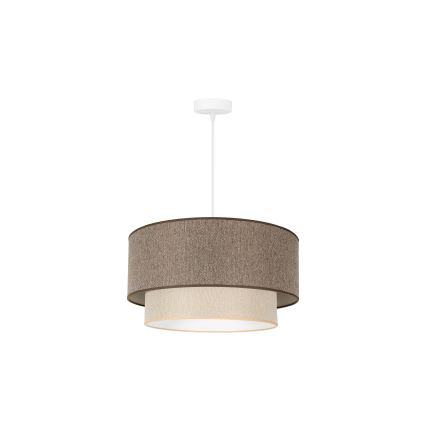 Duolla - Підвісна люстра BOHO ECO RECYCLING 1xE27/15W/230V діаметр 45 см коричневий/кремовий