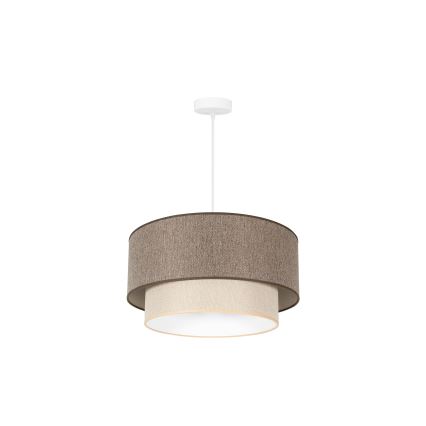 Duolla - Підвісна люстра BOHO ECO RECYCLING 1xE27/15W/230V діаметр 45 см коричневий/кремовий